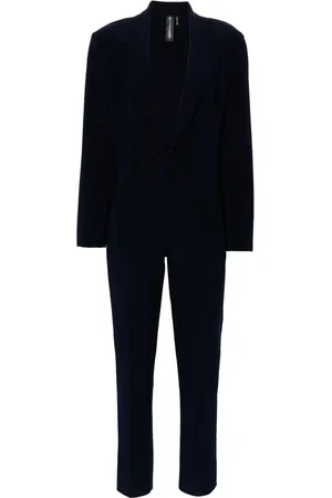Norma Kamali Long-sleeved belted jumpsuit