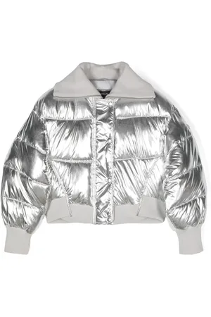 MONNALISA Metallic-finish bomber jacket