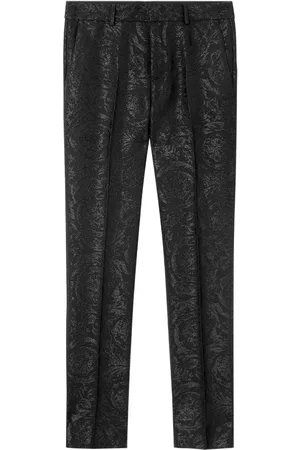 VERSACE Tailored wool-blend trousers