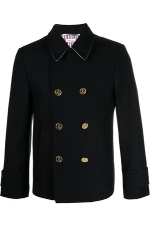 Thom Browne Double-breasted wool peacoat