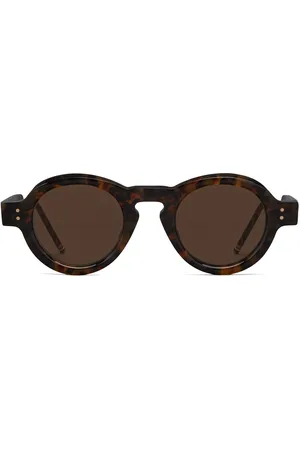 Thom Browne Tortoiseshell round-frame sunglasses