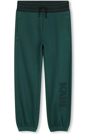 Karl Lagerfeld Logo embroidered drawstring trousers