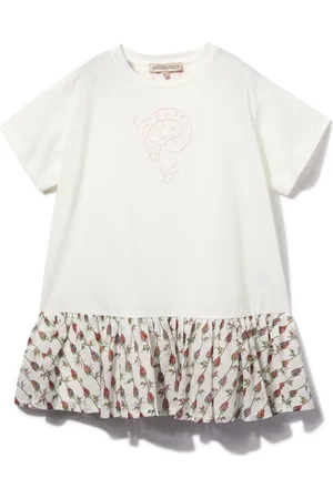 PUCCI Junior Fish-emblem short-sleeve dress