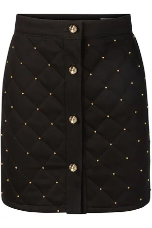 Nina Ricci Studded quilted cotton skirt