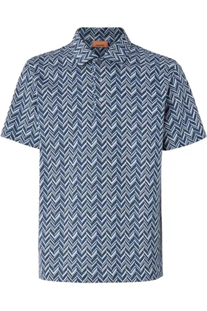 Missoni Zigzag-jacquard cotton polo shirt