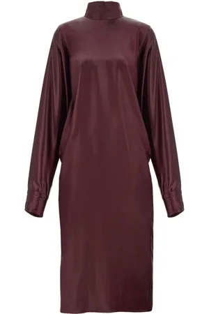 Salvatore Ferragamo Satin high-neck dress