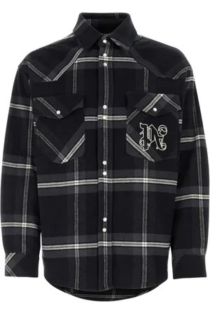 Palm Angels Checked cotton-flannel shirt jacket