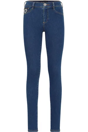 Philipp Plein Heart mid-rise skinny jeans