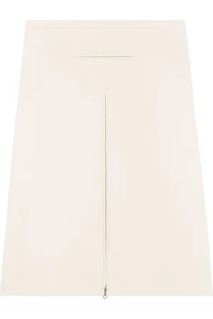 Courrèges Layered front-zip midi skirt