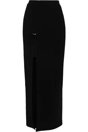 MUGLER Side-slit maxi skirt