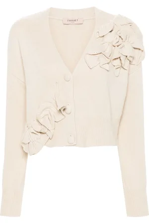 Twin-Set Floral-appliqu?? cardigan