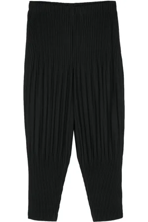 Issey Miyake Pliss??-effect trousers