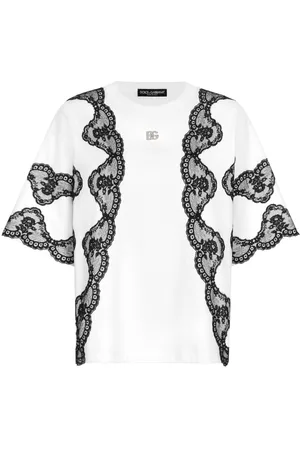 Dolce & Gabbana Lace-detail short-sleeve T-shirt