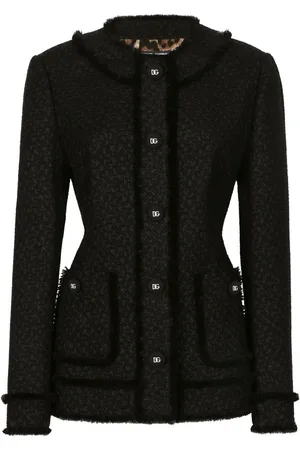Dolce & Gabbana Logo-engraved buttoned jacket