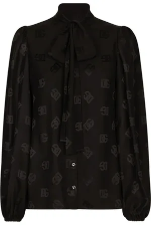 Dolce & Gabbana Monogram-jacquard silk shirt