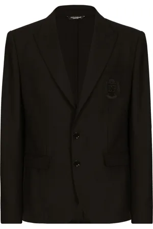 Dolce & Gabbana Logo-embroidered single-breasted jacket