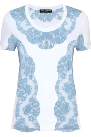 Dolce & Gabbana Lace-detail short-sleeve T-shirt