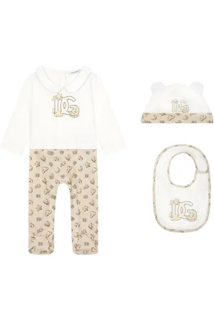 Dolce & Gabbana Moon and Star-print DG-logo babygrow set