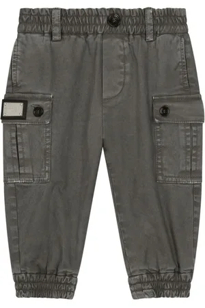 Dolce & Gabbana Logo-plaque gabardine cargo trousers