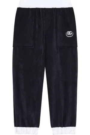 Dolce & Gabbana Logo-embroidered corduroy trousers