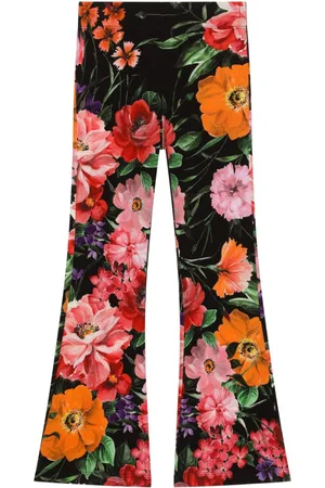 Dolce & Gabbana Floral-print flared pants