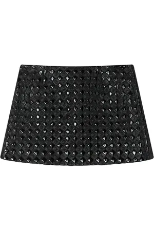 Pinko Grass patent-like quilted skirt
