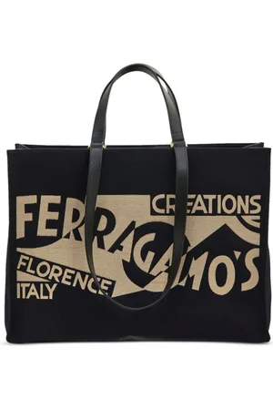 Salvatore Ferragamo Large logo-printed tote bag