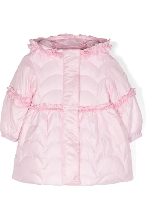 MONNALISA Ruffle-trim hooded coat