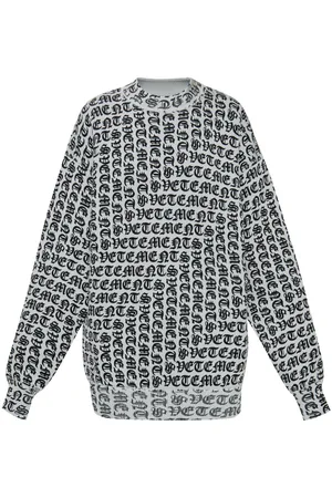 Vetements Logo-intarsia sweater