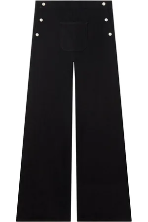 Courrèges Wide-leg cotton-blend trousers