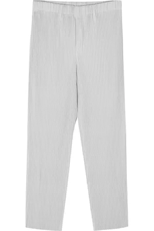 Issey Miyake Pliss??-effect trousers