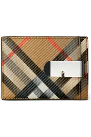 Burberry Check clip cardholder