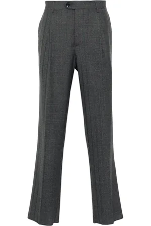 Etro Striped pleated trousers