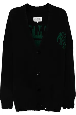 Maison Margiela Single stitch-logo cardigan