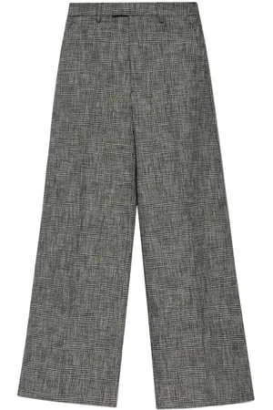 Vetements Checked wide-leg trousers