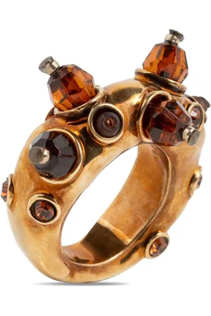DRIES VAN NOTEN Stone-embellished brass ring