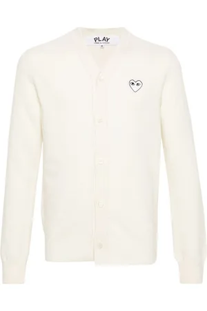 Comme des Garçons Heart-motif wool cardigan