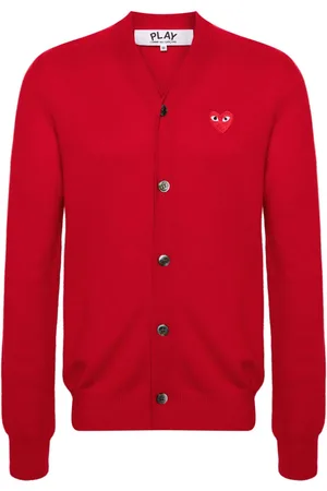 Comme des Garçons Logo-appliqu?? wool cardigan
