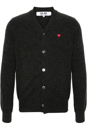 Comme des Garçons Heart-patch wool cardigan
