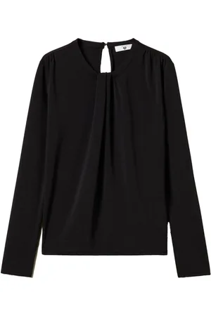 Twin-Set Drape-detailing jersey blouse