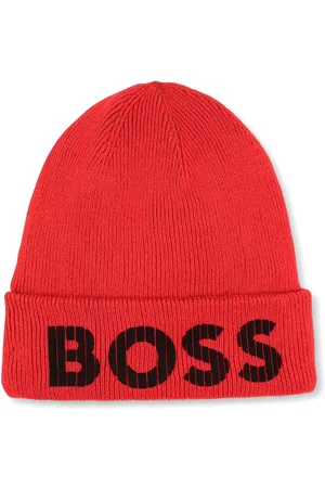 HUGO BOSS Logo-print cotton beanie