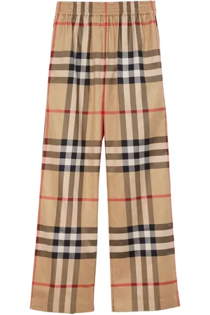 Burberry Check-pattern cotton trousers