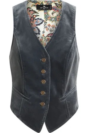 Etro V-neck velvet waistcoat