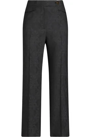 Etro Floral-jacquard trousers