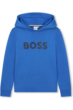 HUGO BOSS Logo-print long-sleeved hoodie