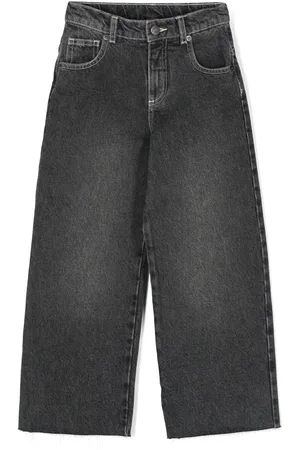 DOUUOD KIDS Embroidered-logo jeans