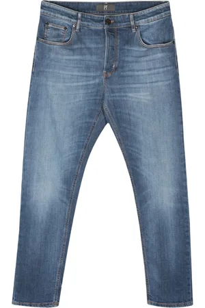 PT Torino Logo-patch tapered jeans