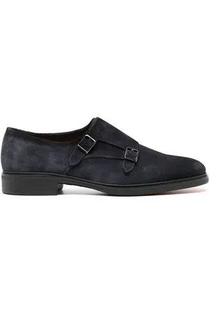 santoni Suede monk shoes