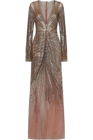 ROOM76 Sequin-embellished gathered dress