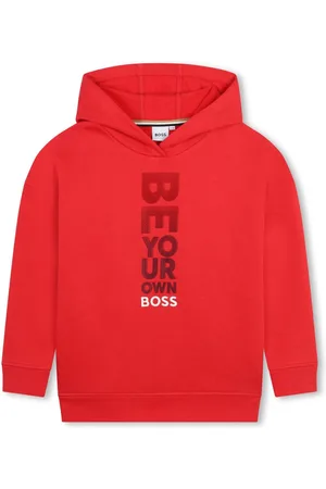 HUGO BOSS Logo-print long-sleeved hoodie